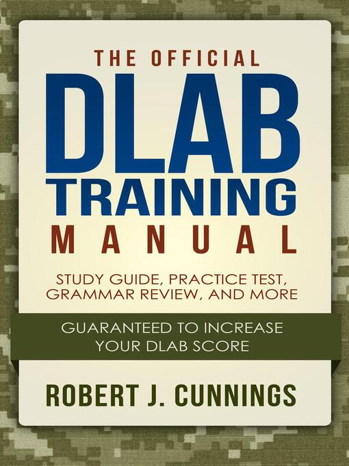 Title details for The Official DLAB Training Manual by Robert J. Cunnings - Wait list
